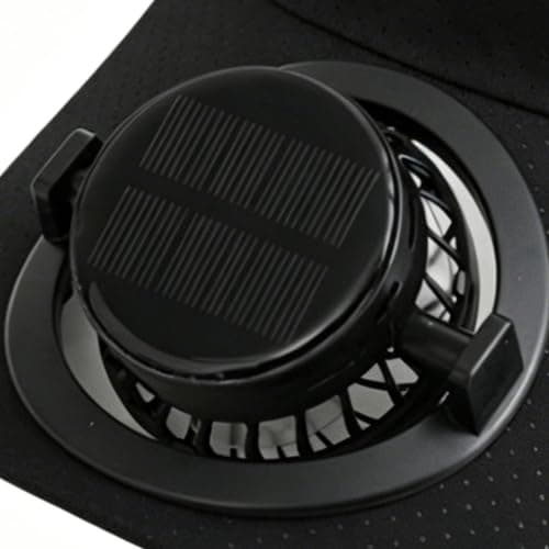 Hat with Solar Fans USB Rechargeable Sun Protection Headgear Black — view 6