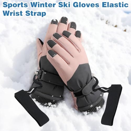 CYUXING 4Pcs Sports Winter Ski Gloves Elastic Wrist Strap, Snowboarding Accessories for Men, Safety Straps Supplies with Keychains for Mountaineering Snowboarding Outdoor Activities — view 4