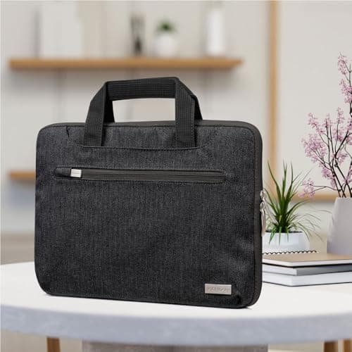 TECHGEAR Case for 11" - 12.3" Laptops, Portable Multi-functional Laptop Case with Adjustable Shoulder Strap, Luggage Strap & Suppressible Handles, Portable Sleeve Organiser Case Cover + Pockets BLACK — view 3