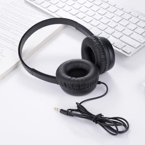 XOSDA Bulk Headphones for Classroom 20 Pack for Kids Students K-12, Wholesale School Durable Wired Earphones for Teachers Teens Chromebook Computer Laptop(LS30,Black) — view 2