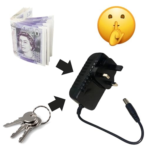 Secret Stash UK Plug Immitation Charger Hidden Compartment Box Diversion Safe - Storage Device for Festivals Events Parties & Home Security - Conceal Valuables Cash Jewelry (Don't Plug in Socket) — view 2