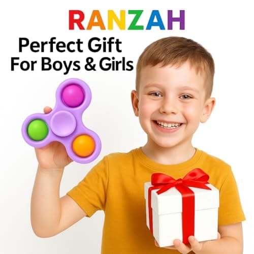 Ranzah Hand Fidget Spinner Toy Finger Bubble Pop Sensory ADHD Anxiety Stress Relief Gift Party Travel Toy For kids Teens Adults (Purple) — view 3