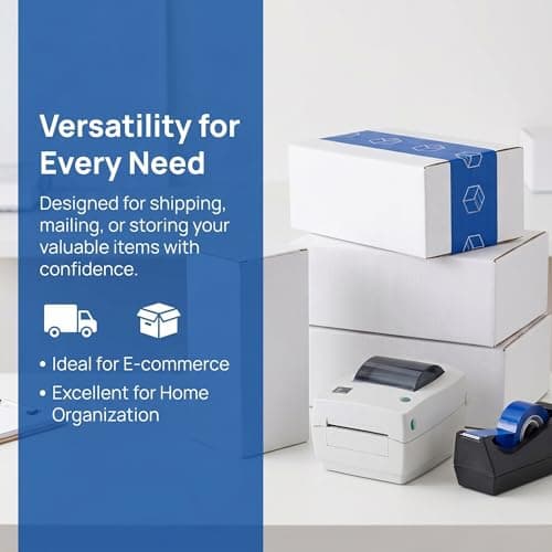 White Corrugated Divided Packing Box 10 Pack, Tool Free Assembly — view 3