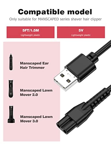 Mellbree Replacement Shaver Charger Compatible with MANSCAPED 2.0 3.0 — view 6
