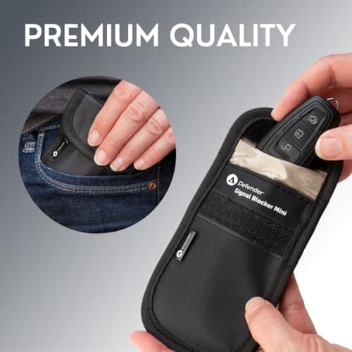 Defender Signal Blocker Mini 2 Pack - RFID Blocking Faraday Pouch - Police Accredited Car Key Signal Blocker Pouch - Protection for Keyless Fobs - Works with Remote Entry Keys — view 6