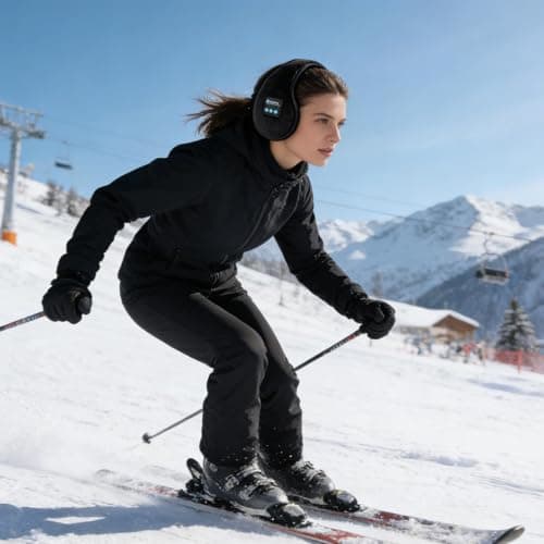 Earmuffs Headphones Adjustable Warm Wireless Unisex Earphones — view 3