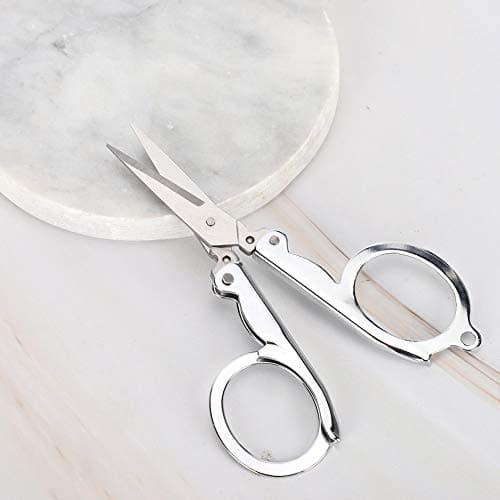 Annadue Foldable Mini Scissors 5-Pack, Portable Paper-Cutting Tool for Student Supplies, Small Fishing Accessories, Lightweight Travel Scissors with Comfortable Handle, 10.5cm Safety Blade — view 2