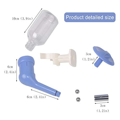 Andiker No-Drip Pet Water Dispenser,Dog Kennel Cage Water Bottle Drinker Kettle for Pets can be Raised and Lowered Drinking Water Feeding Water (Blue) — view 2