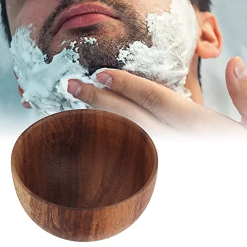 Topiky Portable Wooden Shaving Soap Bowl, Large Capacity Foaming — view 2