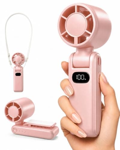 TUNISE Portable Fan, Handheld Fan Rechargeable 3600mAh, Mini Personal Fan