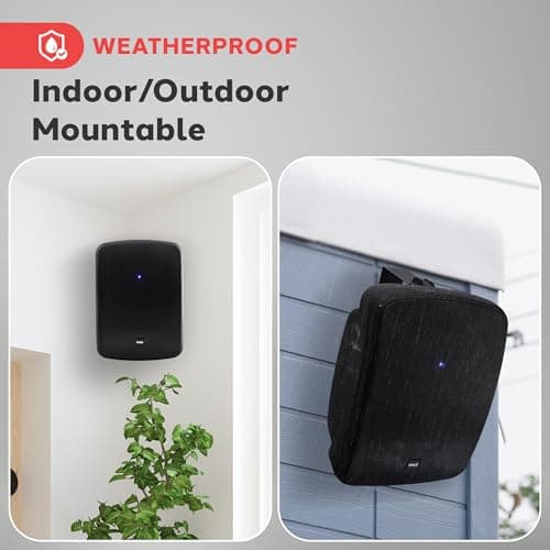 Pyle Bluetooth Outdoor Speakers Pair – 16.5 cm (6.5") Waterproof Wall/Ceiling Mounted Wireless 2-Way Speakers, Heavy-Duty Grille, Garden Patio Use, Indoor Sound System — view 4