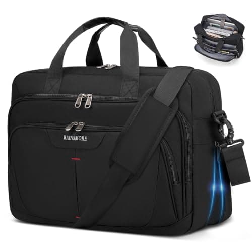 RAINSMORE 17.3 inch Laptop Bag for Men,Expandable Briefcase for Work