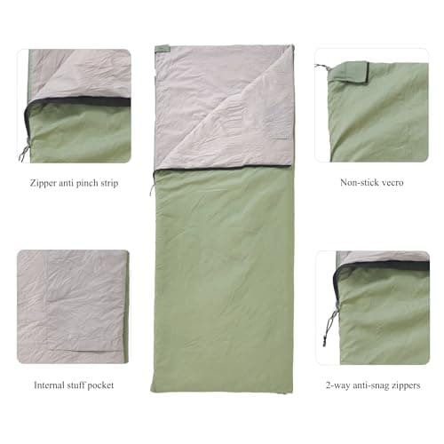 Nature Link Ultralight Backpacking Sleeping Bag 1.77lbs, Warm Weather Sleeping Bag 50℉-63℉, Nylon Shell and Lining, Waterproof, Compact and Lightweight for Backpacking Camping Hiking — view 3