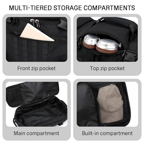 80L Wheeled Duffle Bag Expandable Foldable Luggage Large Bag Suitcase — view 3