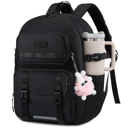LOVEVOOK Cute School Bags for Girls, 15.6 Inch Large Laptop Backpack Womens