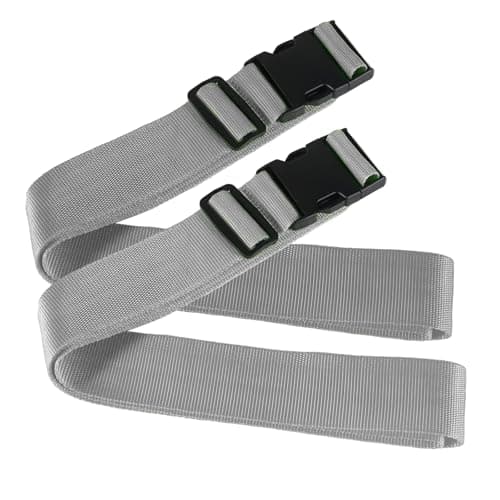 Heavy Duty Luggage Straps for Suitcases Packing Belts Travel Accessories Adjustable Bag Strap 2 Pack (Grey) — view 2