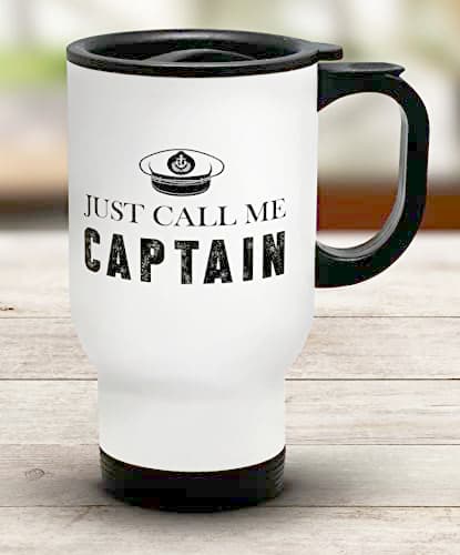 Shopagift Funny Captain Travel Mug Just Call me Captain Gift for Boat Lover Cruise Ship Cup — view 2