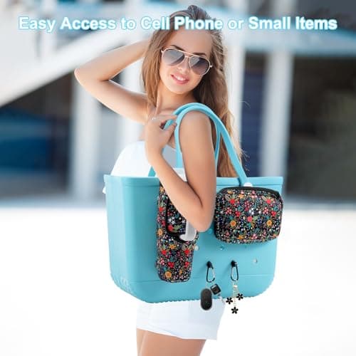 MEETI 4PCS Organizer Holder and Phone Accessory Compatible with Bogg Bag Original (Black) — view 3
