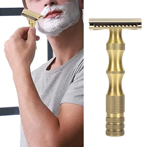 Brrnoo Manual Beard Trimmer with Double Blades, Anti Slip Grip for Men — view 5