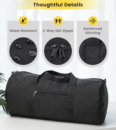 Vorspack 28 Inches Foldable Gym Bag, Lightweight Duffel Bag for Men Women — view 4