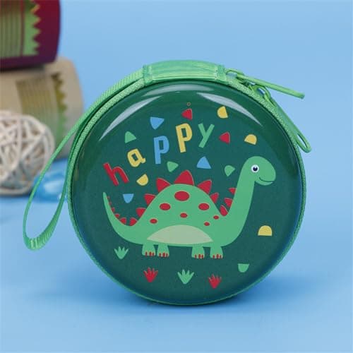Cartoon Dinosaur Crossbody Purse for Boys Girls, Waterproof Travel Bag Cute Round Shape Wallet Shoulder Bag for Toddlers Kids — view 4
