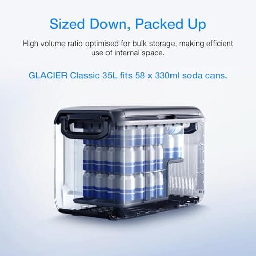 EF ECOFLOW 35L Portable Fridge Freezer, 298Wh Battery, AC/Solar/Car Powered — view 4