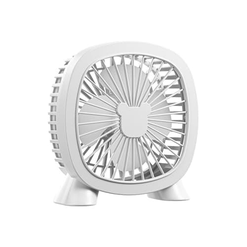 yanwuwa USB Electric Fan for Kids Girls, Lightweight Design, White — view 4
