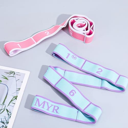 Invalidism 2 Pcs Stretching Bands Gymnastics Stretch Band Yoga Straps(Pink) — view 3