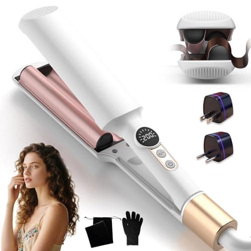 UKLISS Hair Waver Pro Mini Wave Curling Iron with 2 Travel Adapters