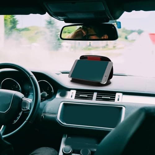 FONDOTIN Silicone Phone Holder Phone Bracket for Car, Black Auto Mount — view 5