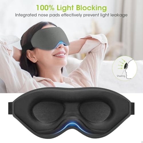 100% Blackout Sleep Mask for Women Men-Laitver Eye Mask for Side Sleeper — view 2