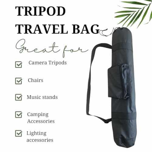 The OG Tripod Bag - Black Waterproof Bag (28.5 inches/ 72 cm) - Lightweight with Adjustable Longer Shoulder Strap, Durable Design - Great Carry case for tripods, Bars & Stands for All uses — view 3
