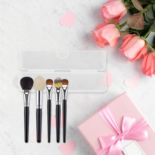 ABOOFAN 2pcs Portable Makeup Brush Storage Box with Cover for Travel Use — view 5