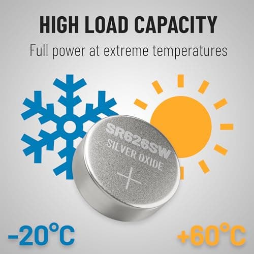 ABSINA SR626SW Battery 1.55V Silver Oxide - Leakproof & Long-Lasting — view 6