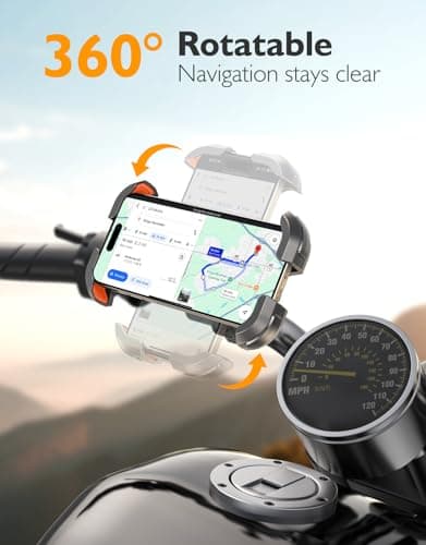 Rolgno Bike Phone Holder, [Vibration Damper] Motorbike Phone Holder — view 5