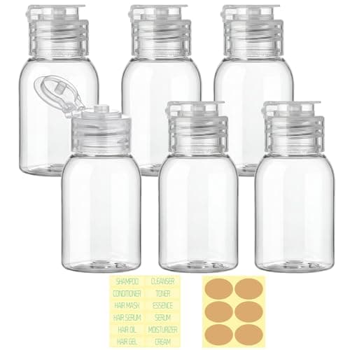 Decorniqu Travel Bottles for Toiletries 6 Pack 65ml Leak Proof Containers