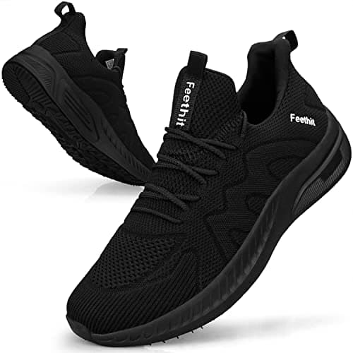 Feethit Trainers Men Running Shoes Tennis Sports Sneakers Walking Black 9