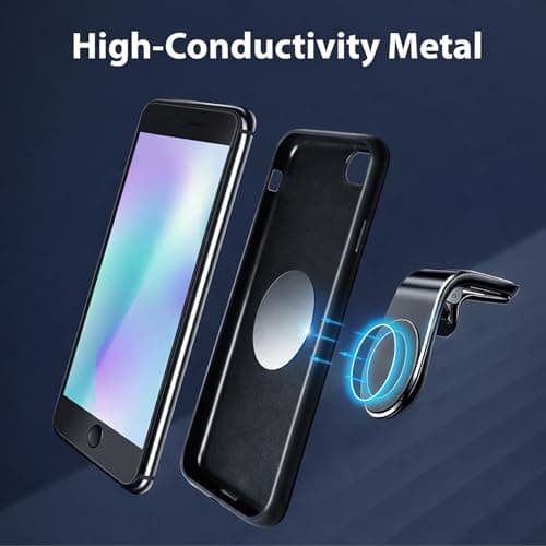 BOULTON Metal Plate for Magnetic Phone Holder - Pack of 2 | Thin Round and Rectangle Adhesive Stickers | Phone Case for Car Mount Magnet Sticky Pads — view 3