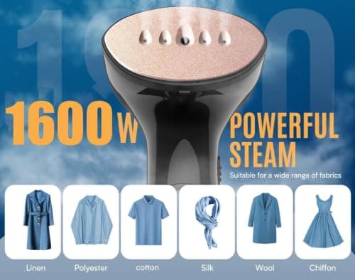 OLAYMEY Clothes Steamer Handheld 1600W, 25g Jet Steam, 30s Fast Heat — view 4