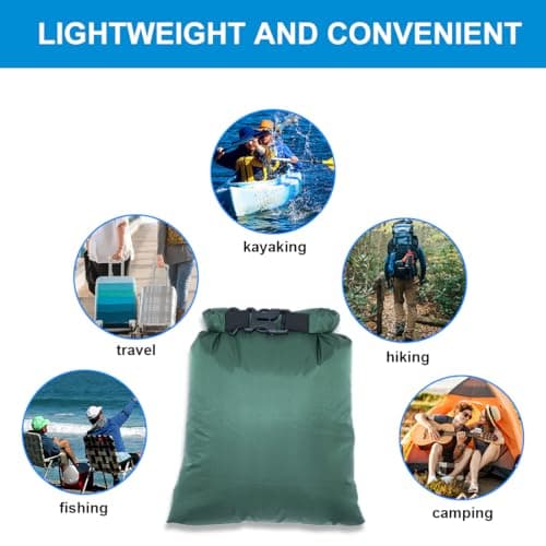 LICQIC Waterproof Dry Bag, Drybag Canoe Bag, 1 Pcs Dark Green, 3.5 Litre — view 6