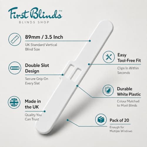Vertical Blind 89mm Vertical Blind Bottom Weights Top Hangers and Bottom Chain Repair KIT (20) — view 4