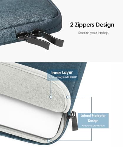 ProElife Sleeve Case for MacBook Air 15'' M5 M4, Water-resistant, Navy Blue — view 5