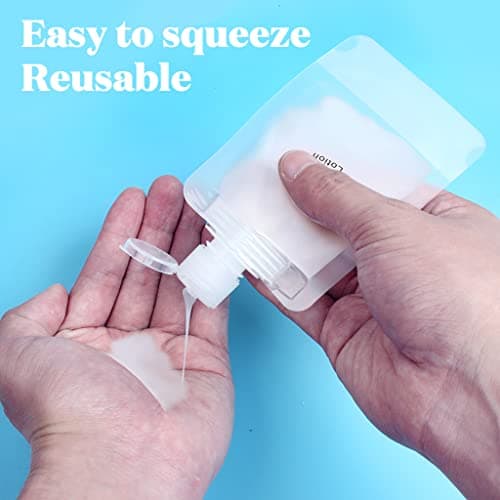 ZGTS 15 Pcs Travel Size Toiletries Bag,Refillable Squeeze Pouch — view 6