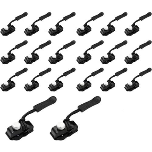 20 Pack Zipper Pull Replacements, Tool-Free Repair Kit for Bags and Clothes