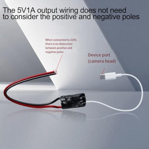 220V to 5V 1A Power Adapter Transformer Voltage Converter with Overload Protection for Wireless Camera Home Monitoring Device(Type-C port) — view 5