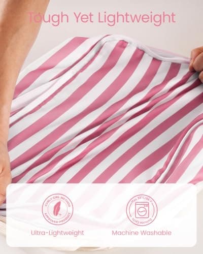 Meowoo 7 Set Compression Packing Cubes for Suitcases, Stripe Design — view 5
