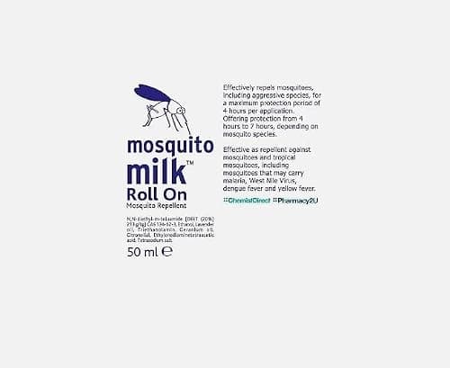 Mosquito Milk Insect Repellent Roll-On (Twin Pack) 50ml x2 | Long Lasting Bug Protection | Best for Tropical Travel & Holidays | Fresh Scent — view 2