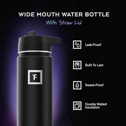 IRON °FLASK Insulated Water Bottle with Straw - 650/950/1200/1800 ml - Leakproof Double-Walled Stainless Steel Metal Drink Flask BPA-Free - Sports Travel Gym Camping Hiking Kids — view 2