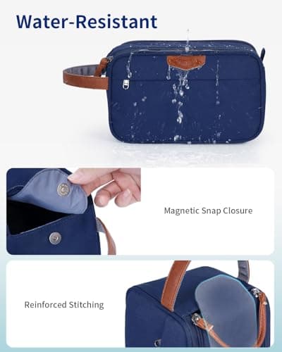 ECOHUB Toiletry Bag for Men, Wide-Open Travel Wash Bag with Wet Pocket — view 5