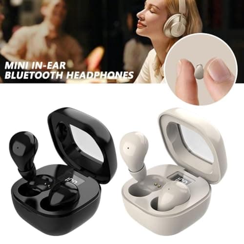 Smallest Wireless Sleep Earbuds - 0.1oz Invisible Mini Bluetooth Earphones for Side Sleepers,Small Ears,IPX5 Waterproof, 24H Battery,Clear Calls,Noise Cancelling Ear Buds for Sleeping,Working,Hiking — view 2